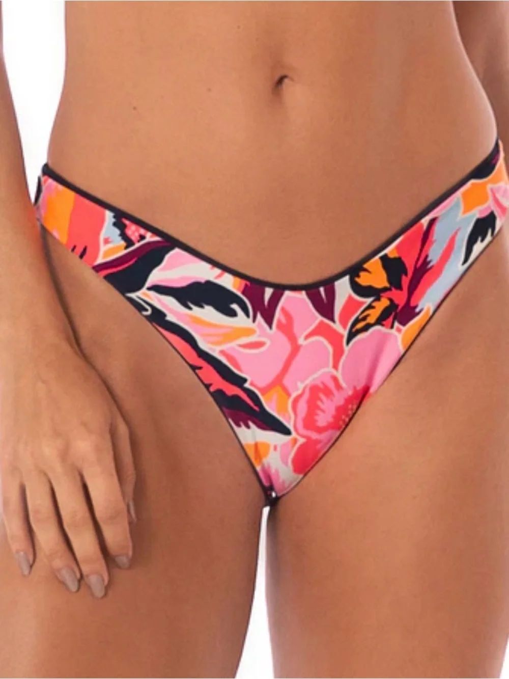 Blue Deep Splendour Regular Rise Thin Side Bikini Bottom reversible